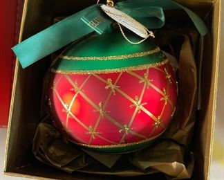 Waterford Diamond Cut Ball Christmas Ornament