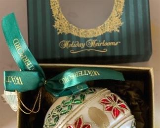 Waterford Poinsettia Ball Christmas Ornament