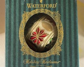 Waterford Poinsettia Ball Christmas Ornament