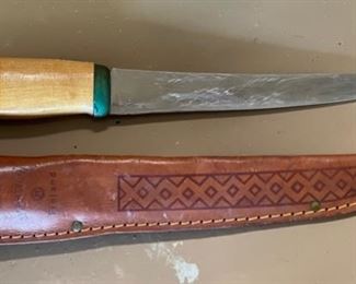 Vintage J Marttiini Fillet Knife 14.5 in long in sheath