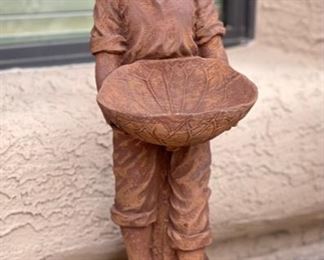 Resin Boy Patio Statue 23 inches high