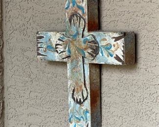Rustic Weathered Cross 20 x 16 x 2 in HxWxD