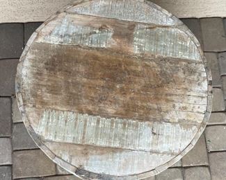 Rustic Weathered Wood Patio Plant Stand 24 x 25 in