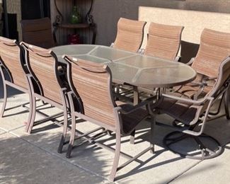 9pc Tropitone Outdoor Patio Table & Chairs