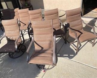 9pc Tropitone Outdoor Patio Table & Chairs