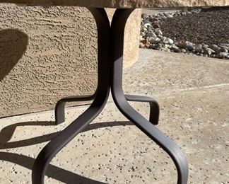 Faux Stone Top Patio Table #1 20in H x 24in diameter