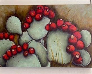 Original Art Christine Demma Berries Jubilee Painting 20.5x30in
