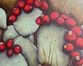 Original Art Christine Demma Berries Jubilee Painting 20.5x30in