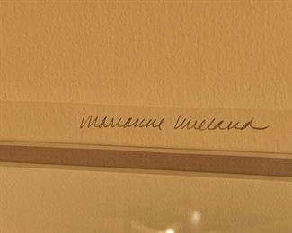 Signed Litho Marianne Wieland City Moose Framed Print 248/400 art 14.25x24.25in HxWxD