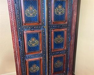 Rustic Old World Mexico 3 Shelf Cabinet 60x38.5x18in HxWxD