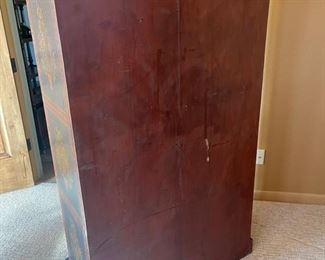 Rustic Old World Mexico 3 Shelf Cabinet 60x38.5x18in HxWxD