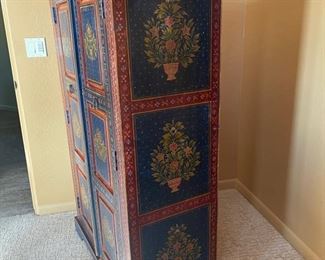 Rustic Old World Mexico 3 Shelf Cabinet 60x38.5x18in HxWxD