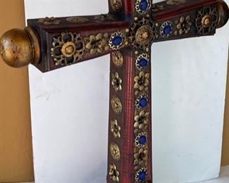 Old Work Rustic Mexico Cross 30x20in