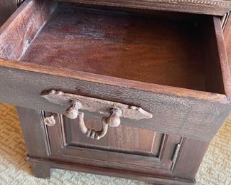 Rustic Wood Nightstand Single 30x24x16