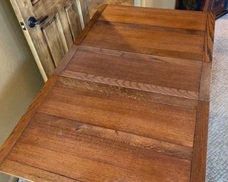 Antique Oak Gate Leg Drop Leaf Table Unfolded 60x36in folded: 36x14