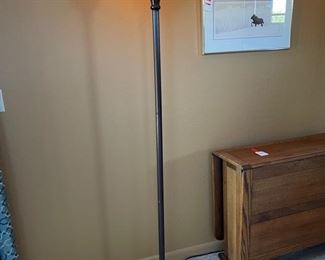 Bronze Mission Slag Floor Lamp Torchiere 71.25 in H x 11in Diameter at base.