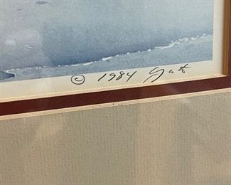 Signed Litho Hotel Del Coronado Litho John Yato Framed Lithograph Print Frame 26.25x24.25