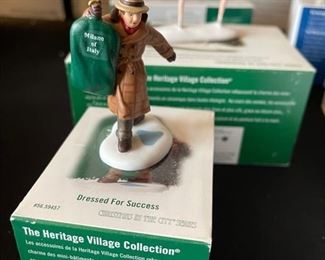 6pc Dept. 56 Christmas in the City Series. City taxi, 1919 Ford model T, city police car, radio city Rockettes, dressed for success, rest ye Merry gentlemen