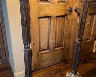 2pc Ornate Floor Lamps pair 62in H x 12in Diameter Base