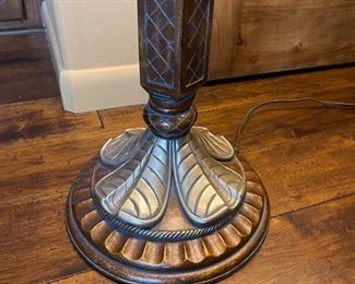 2pc Ornate Floor Lamps pair 62in H x 12in Diameter Base