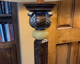 2pc Ornate Floor Lamps pair 62in H x 12in Diameter Base