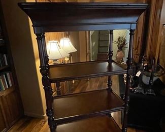 Thomasville Ernest Hemingway Shelf Unit 4-Tier Bookshelf with drawer #1 72.25 x 25.75 x 14in HxWxD