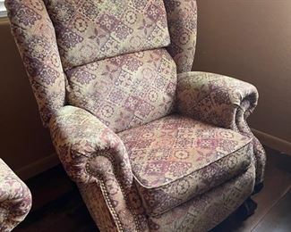 #1 La-Z-Boy Buchanan High Leg Recliner Wingback Clawfoot Reclining Chair 45 x 39 x 37in Seat Height: 21 in HxWxD
