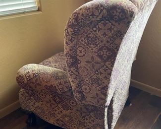 #1 La-Z-Boy Buchanan High Leg Recliner Wingback Clawfoot Reclining Chair 45 x 39 x 37in Seat Height: 21 in HxWxD