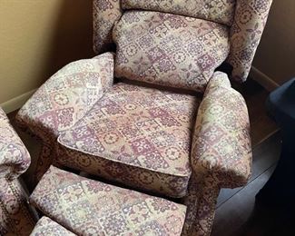 #1 La-Z-Boy Buchanan High Leg Recliner Wingback Clawfoot Reclining Chair 45 x 39 x 37in Seat Height: 21 in HxWxD