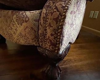 #1 La-Z-Boy Buchanan High Leg Recliner Wingback Clawfoot Reclining Chair 45 x 39 x 37in Seat Height: 21 in HxWxD