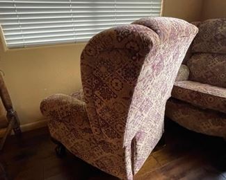 #2 La-Z-Boy Buchanan High Leg Recliner Wingback Clawfoot Reclining Chair 45 x 39 x 37in Seat Height: 21 in HxWxD