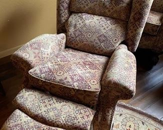 #2 La-Z-Boy Buchanan High Leg Recliner Wingback Clawfoot Reclining Chair 45 x 39 x 37in Seat Height: 21 in HxWxD