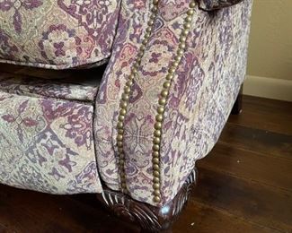 #2 La-Z-Boy Buchanan High Leg Recliner Wingback Clawfoot Reclining Chair 45 x 39 x 37in Seat Height: 21 in HxWxD