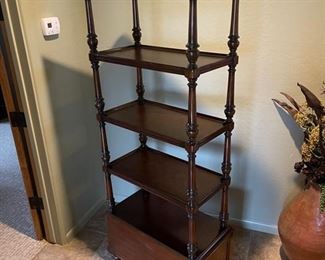 Thomasville Ernest Hemingway Shelf Unit 4-Tier Bookshelf with drawer #2 72.25 x 25.75 x 14in HxWxD