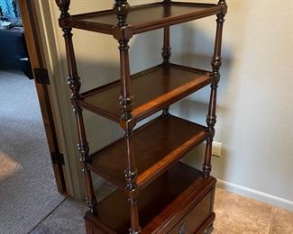 Thomasville Ernest Hemingway Shelf Unit 4-Tier Bookshelf with drawer #2 72.25 x 25.75 x 14in HxWxD