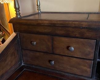 Thomasville Ernest Hemingway PaPa Writing Desk & Stool Collectors Set Desk: 55.5x44.25 x 26in Chair: 41” x 18” x 21” seat height: 31 HxWxD