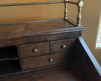 Thomasville Ernest Hemingway PaPa Writing Desk & Stool Collectors Set Desk: 55.5x44.25 x 26in Chair: 41” x 18” x 21” seat height: 31 HxWxD