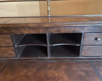 Thomasville Ernest Hemingway PaPa Writing Desk & Stool Collectors Set Desk: 55.5x44.25 x 26in Chair: 41” x 18” x 21” seat height: 31 HxWxD