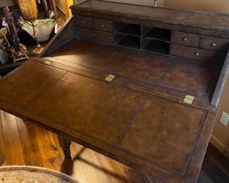 Thomasville Ernest Hemingway PaPa Writing Desk & Stool Collectors Set Desk: 55.5x44.25 x 26in Chair: 41” x 18” x 21” seat height: 31 HxWxD