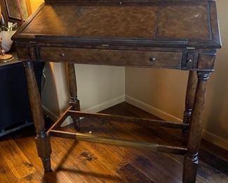 Thomasville Ernest Hemingway PaPa Writing Desk & Stool Collectors Set Desk: 55.5x44.25 x 26in Chair: 41” x 18” x 21” seat height: 31 HxWxD