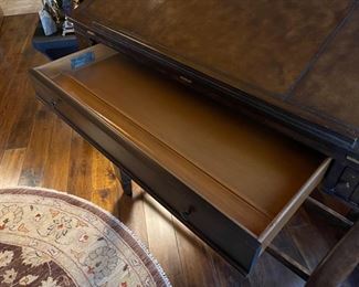 Thomasville Ernest Hemingway PaPa Writing Desk & Stool Collectors Set Desk: 55.5x44.25 x 26in Chair: 41” x 18” x 21” seat height: 31 HxWxD