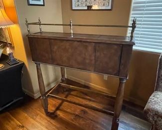 Thomasville Ernest Hemingway PaPa Writing Desk & Stool Collectors Set Desk: 55.5x44.25 x 26in Chair: 41” x 18” x 21” seat height: 31 HxWxD