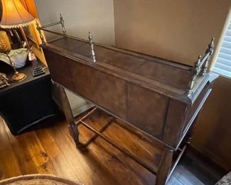 Thomasville Ernest Hemingway PaPa Writing Desk & Stool Collectors Set Desk: 55.5x44.25 x 26in Chair: 41” x 18” x 21” seat height: 31 HxWxD