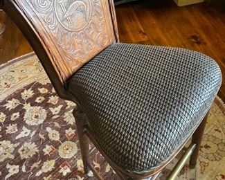 Thomasville Ernest Hemingway PaPa Writing Desk & Stool Collectors Set Desk: 55.5x44.25 x 26in Chair: 41” x 18” x 21” seat height: 31 HxWxD