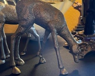 3pc Brass Animals Figures 10x6