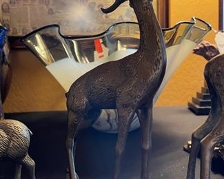 3pc Brass Animals Figures 10x6