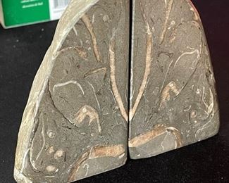 Polished Stone bookends 5x5 in