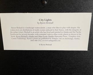 Byron Birdsall City lights Framed Print Frame: 9.75 x 10.75in