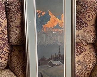 Signed Litho CHARLES GAUSE Framed Lithograph Print 123/300 1986 Frame: 30.5 x 13in