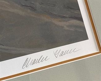 Signed Litho CHARLES GAUSE Framed Lithograph Print 123/300 1986 Frame: 30.5 x 13in